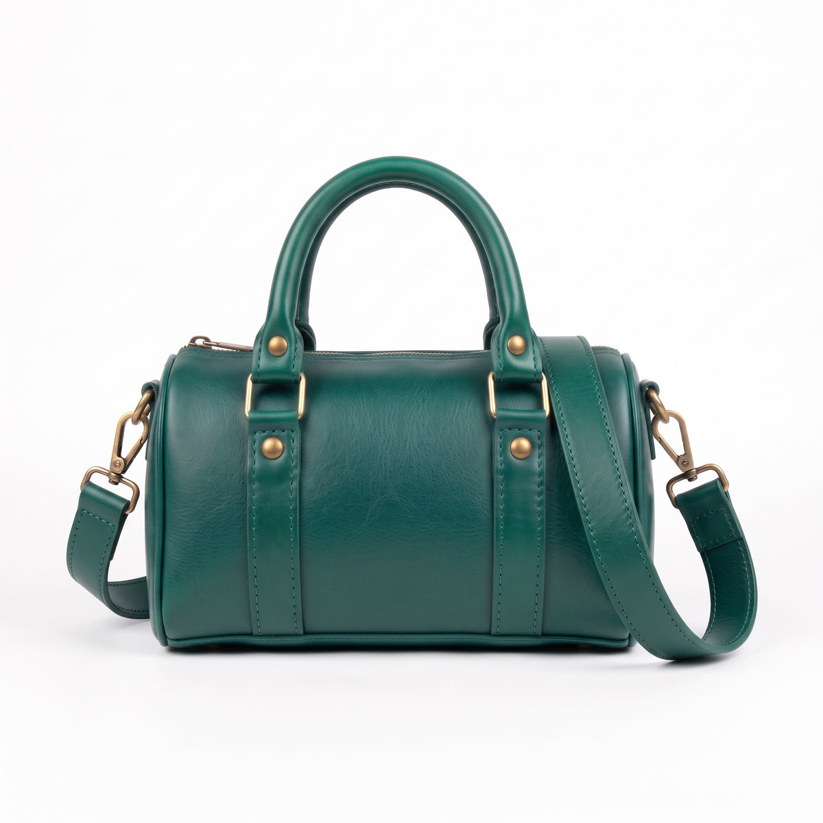The Zellige Bag — Small Leather Barrel Crossbody