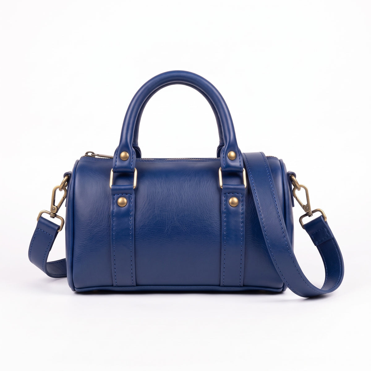 The Zellige Bag — Small Leather Barrel Crossbody