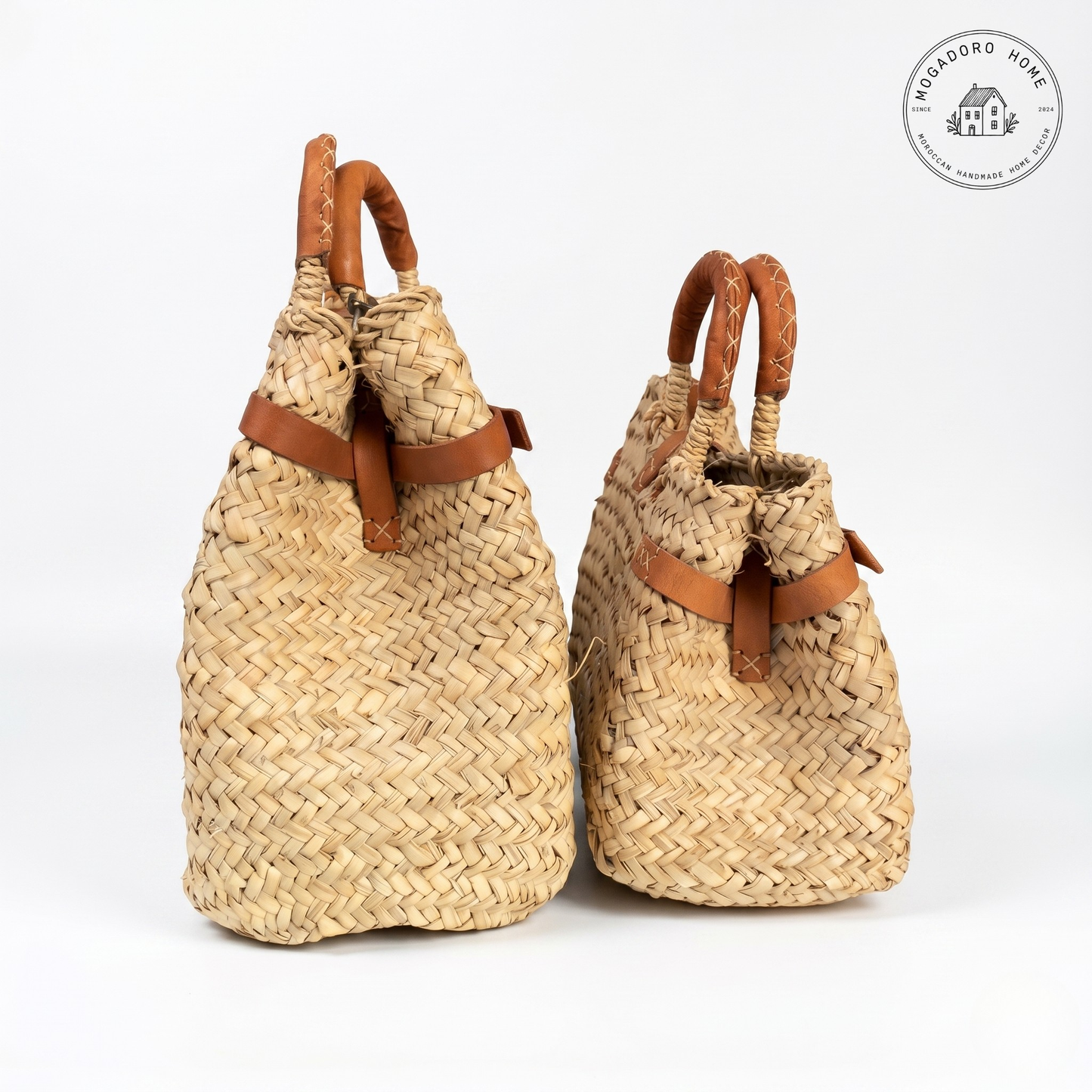 Handmade Moroccan Straw Bag - Woven Crossbody Beach Purse