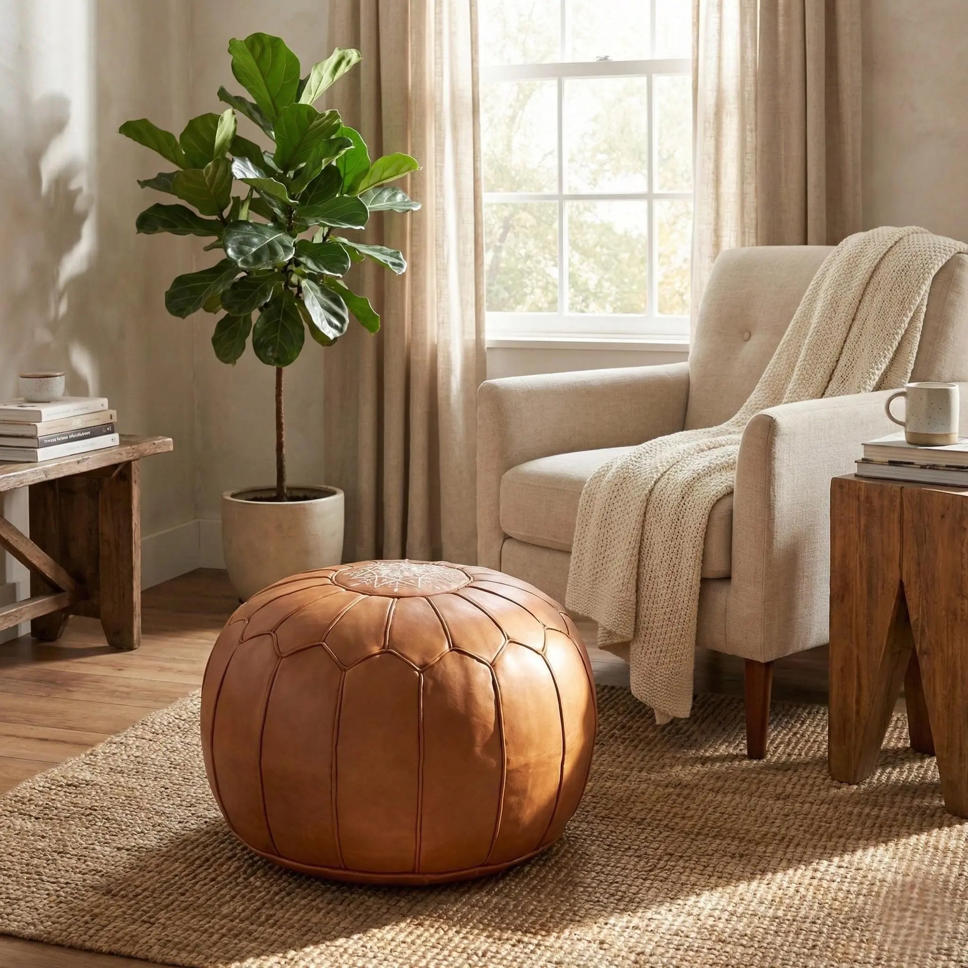 Moroccan Ottoman Footstool Mogadoro