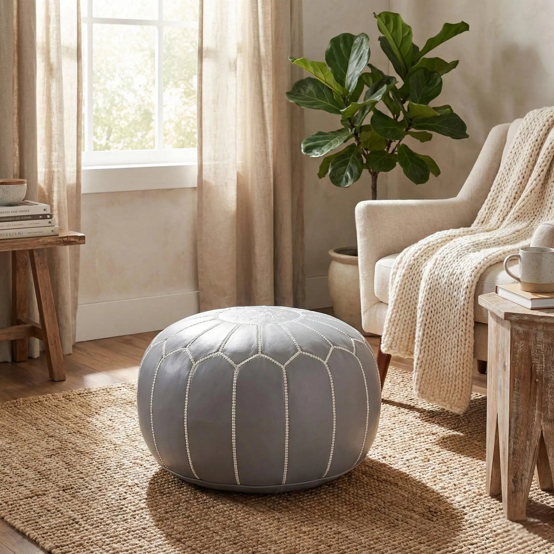 Moroccan Ottoman Footstool Mogadoro