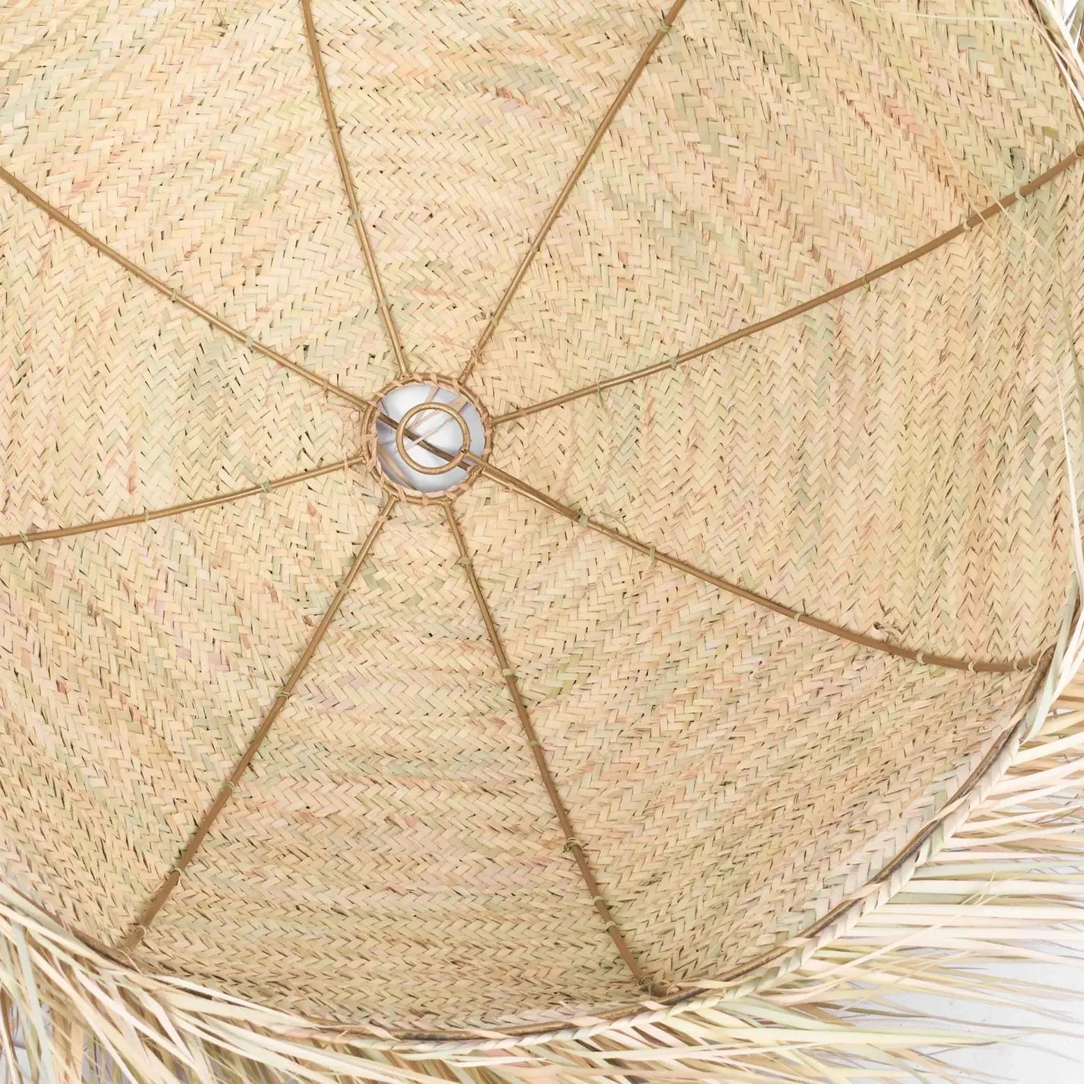Fringed Straw Pendant Light Mogadoro