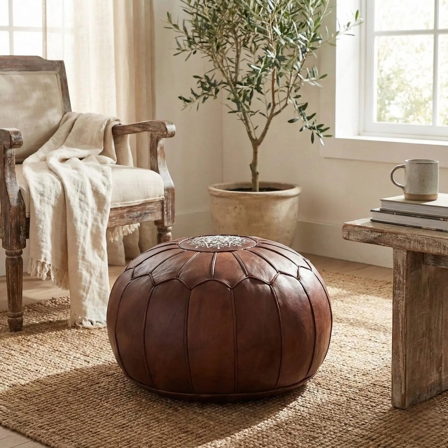Moroccan Ottoman Footstool Mogadoro