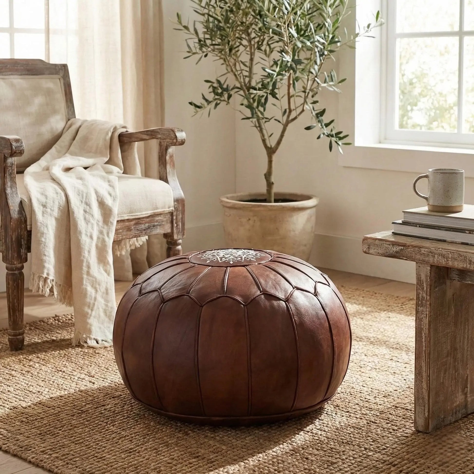 Moroccan Ottoman Footstool Mogadoro