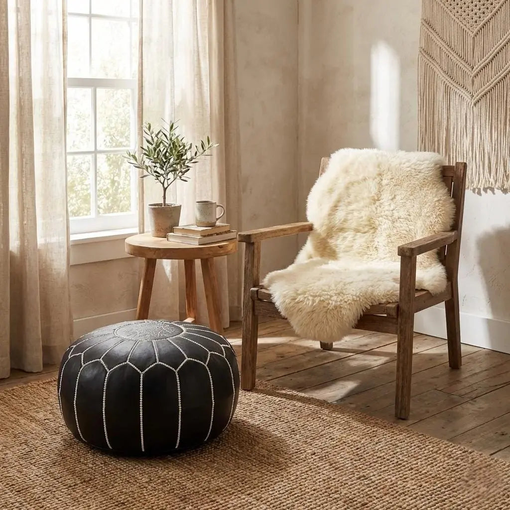 Moroccan Ottoman Footstool Mogadoro