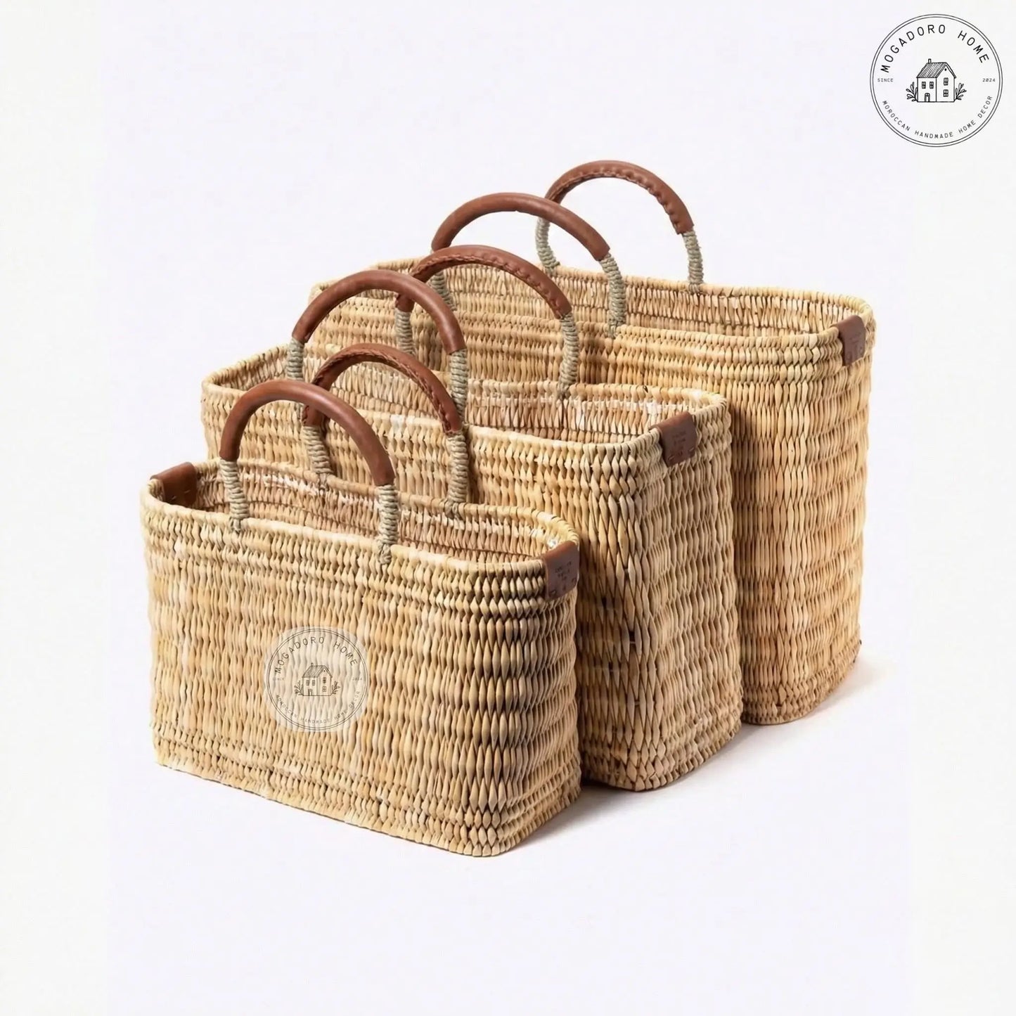French Market Basket - Brown Mogadoro