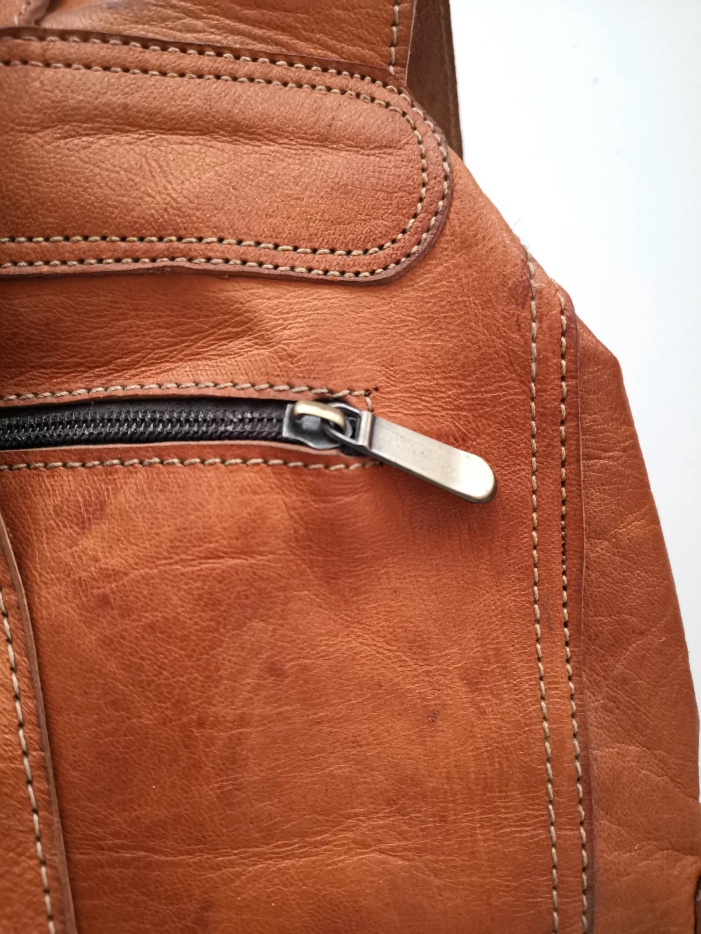 Handcrafted Brown Goat Leather Backpack